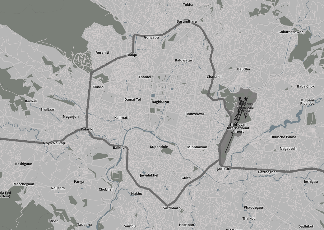 Baato map style Monochrome